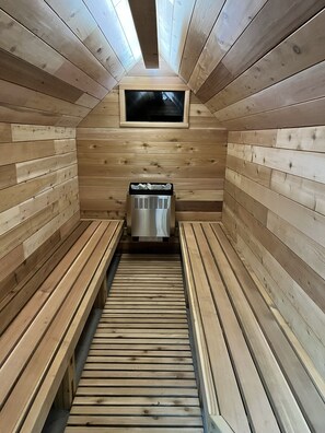 Brand new backyard sauna