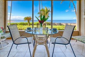 Breakfast on the lanai is very relaxing
