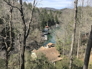 Sit, relax and enjoy the historic Lake Rabun views 