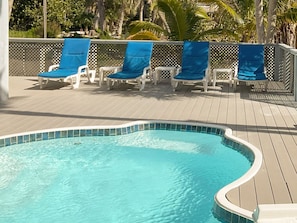 Lounge Chairs on the Pool Deck