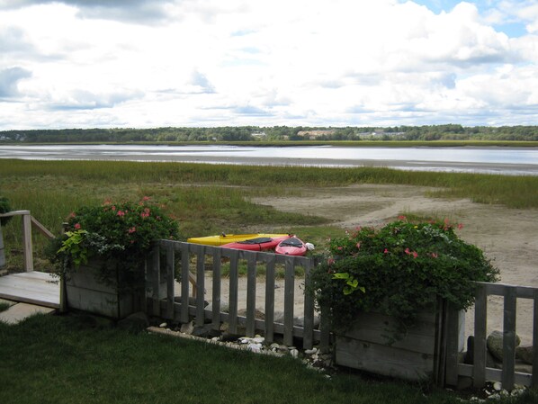 view of the harbor from our back yard