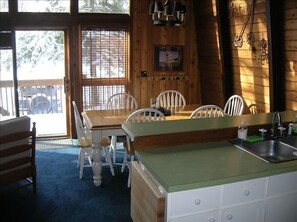 Dining area and kitchen breakfast bar