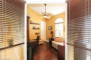 French doors into office