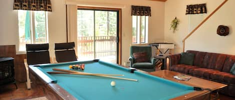 Game Room with 3-D TV, Music Dock, Wireless Printer.