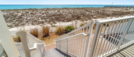 Your balcony literally leads to the sand, ready to play? 