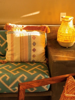 cozy reading and napping corner in the living room
