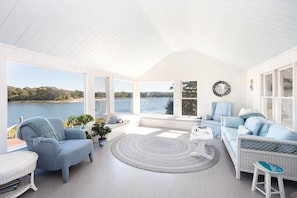 The living room with panoramic views