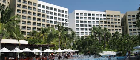 Buildings from the pool