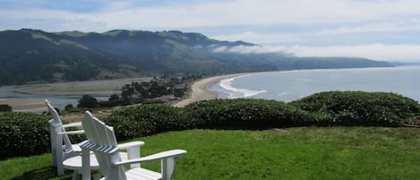Beautiful Bolinas Blue looking over lagoon and Pacific