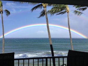 Rainbows off our deck