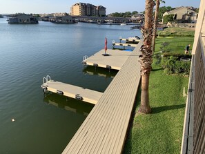New boat docks with large group area.