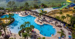 Overhead pool and Slide View
