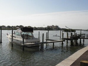 Our boat dock on the Intercoastal for your boating pleasure!