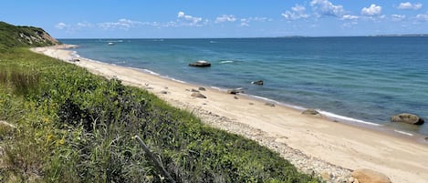 Beach below the house