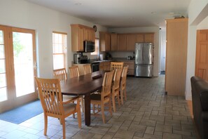 Kitchen with large table for 8.