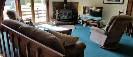 Living-room with balcony