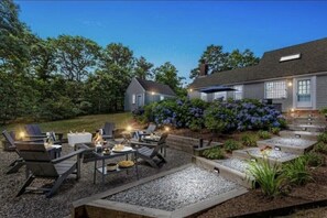 Night view of the Outdoor Fire Pit, Enjoy a cocktails and S'more' by the fire