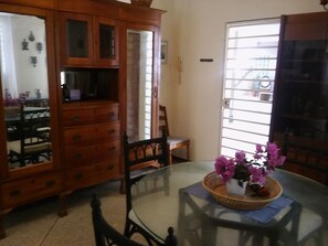 From the dining room to the patio.