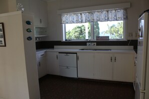 Kitchen with seaviews