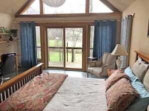 Upstairs bedroom with private balcony