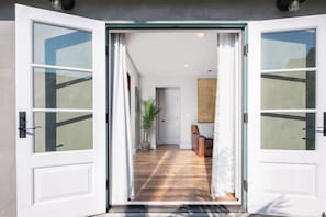 French doors that lead to outside