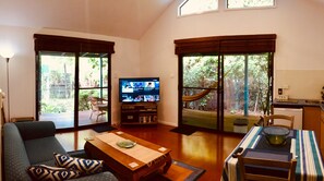 Lounge room with garden view 