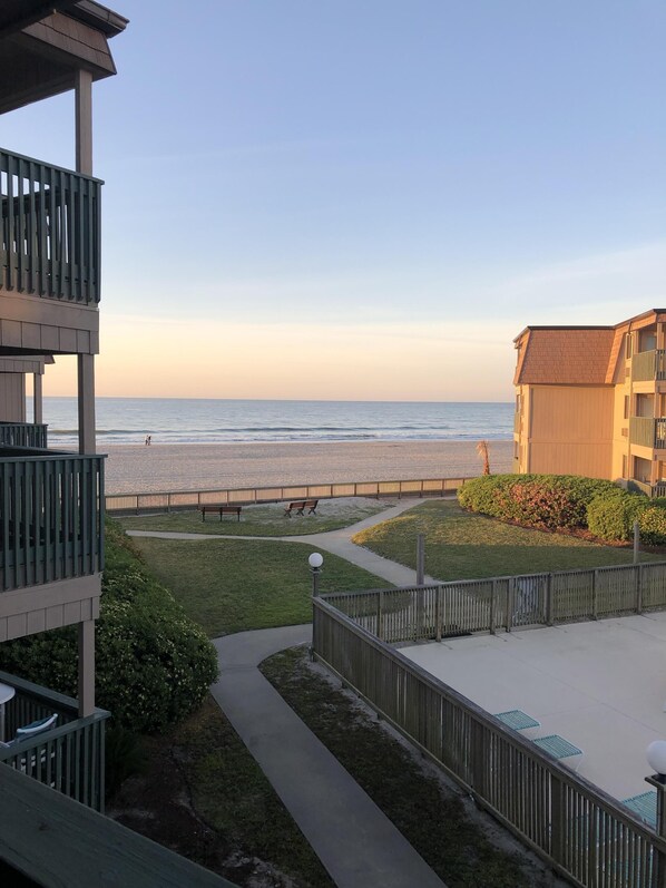 beach view from balcony
