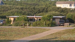 View of Sea Breezes Cottage from the beach crossover