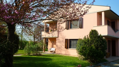 Sehr ruhiges Öko-Haus mit Garten auf dem Land zwischen Bologna und Ferrara