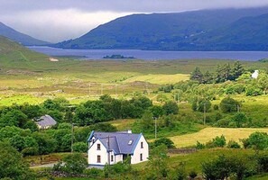 View of Lough Na Fooey with Bencorragh Lodge in the foreground.