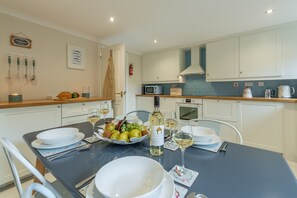 Curlews Cwtch, Roserrow. Ground floor:  Breakfast kitchen