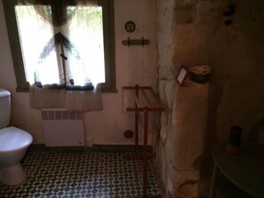 salle de bain troglo avec douche et WC