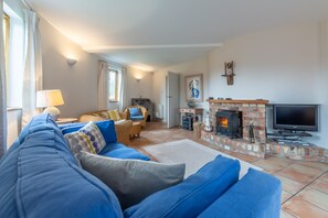 First floor: Sitting room with wood burning stove