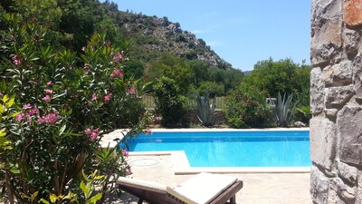 Villa Amara is a cosy stone build holiday home with not over looked private pool