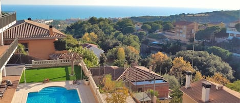 view from the villa to the sea and the environment