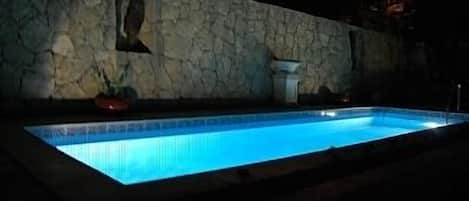 The pool at night