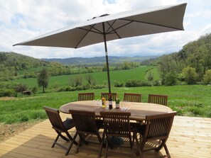 terrace for outdoor dining with fantastic views