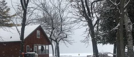 Snowy day at the cabin!