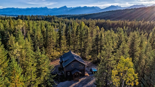 Private house on secluded lot located in the Rocky Mountains. 
