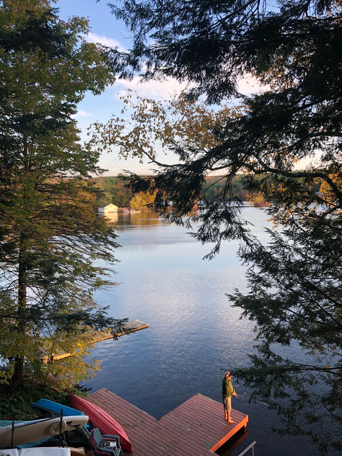 Berkshire lake house on lake Garfield, Monterey MA; private, 5 BR, sleeps 12