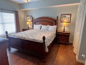 Large Master suits with king bed.