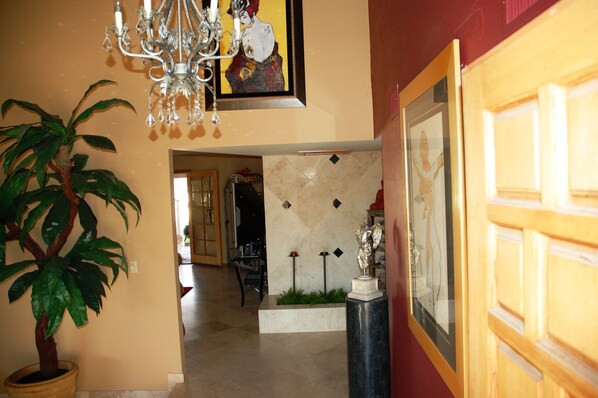 Foyer Entrance w Zen area..