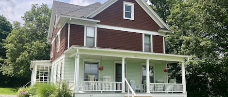 Front of house showing lovely front porch