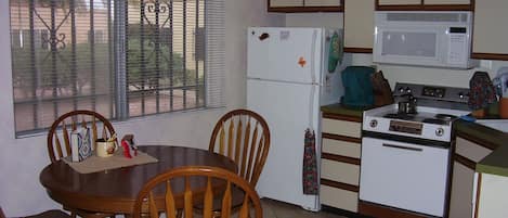 kitchen and dining area, photo taken in 2016 with out of date camera !!