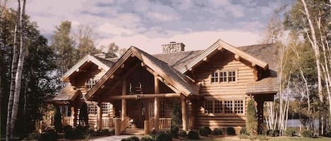 This beautiful log  home is made exclusively from Michigan red pines.