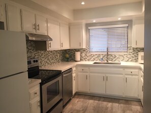 Fully stocked kitchen 