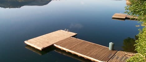 Enjoy the large private dock, perfect for swimming or as a base for your boat. 
