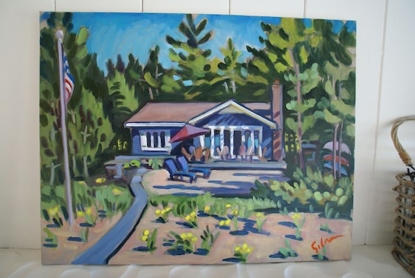 The Beach House - oil on canvas by local artist - Greg Sobran 