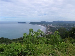 A gorgeous view of Jaco, from a hike very near our home in Playa Hermosa.