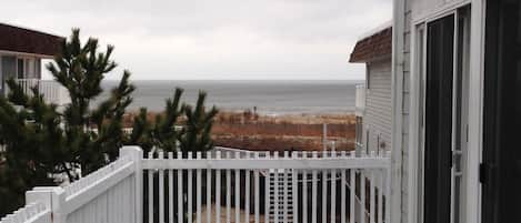 Ocean view from large deck off living room and master bedroom